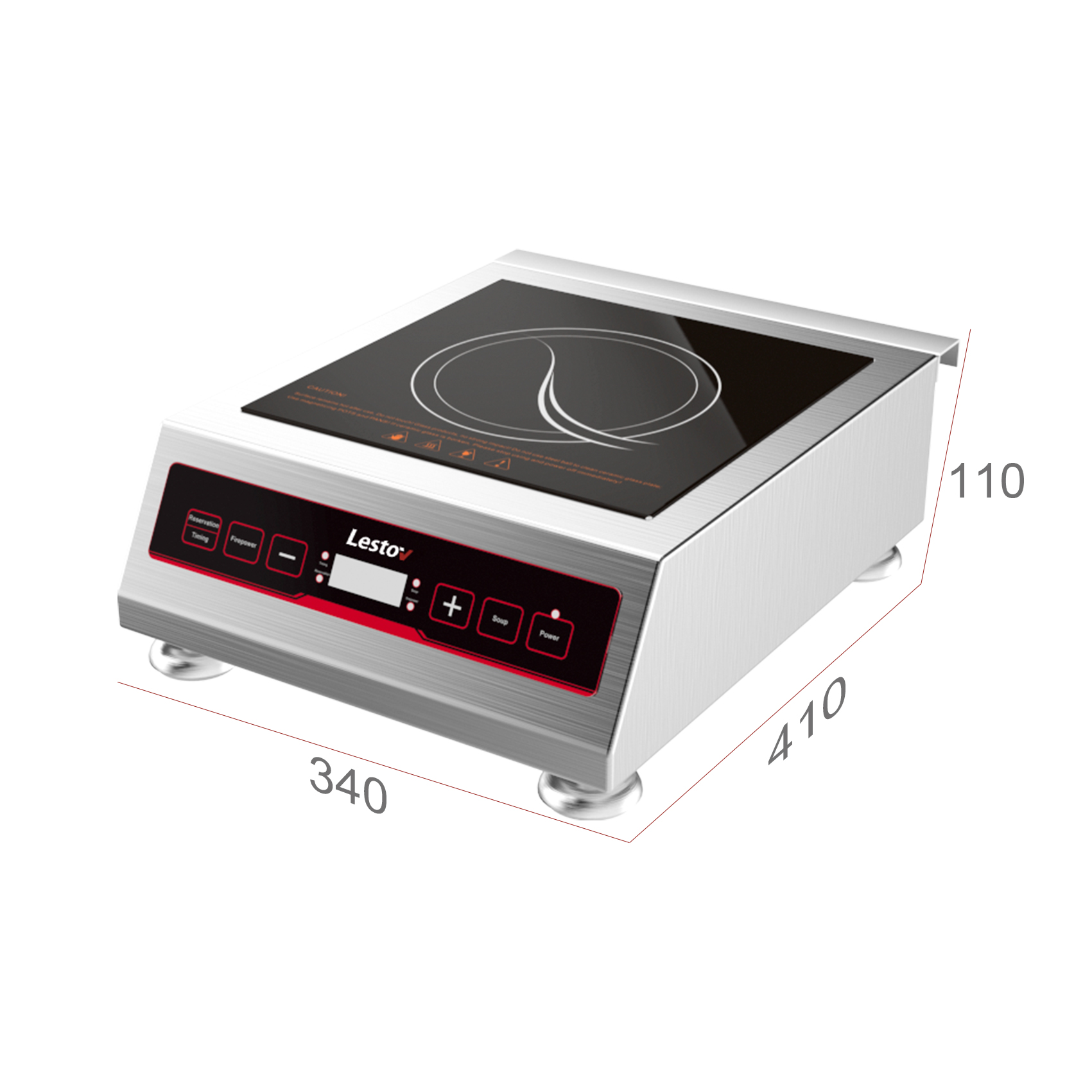 Small 11 Commercial Portable Induction Cooktop 3500w