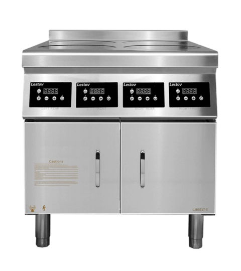 Commercial 4 Zones Induction Hob For Restaurant