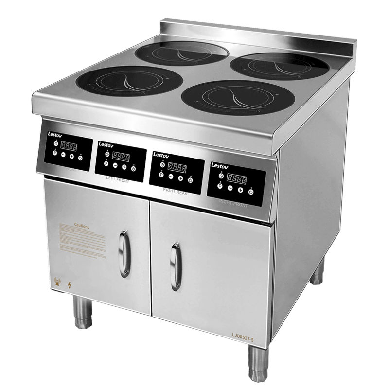 Freestanding Commercial 4 Zones Induction Stovetop