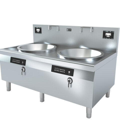 Chinese Double Burner Commercial Induction Wok