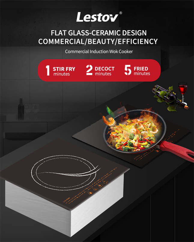 Full Glass Commercial Drop-in Induction Cooktop LT-QPM-C335 