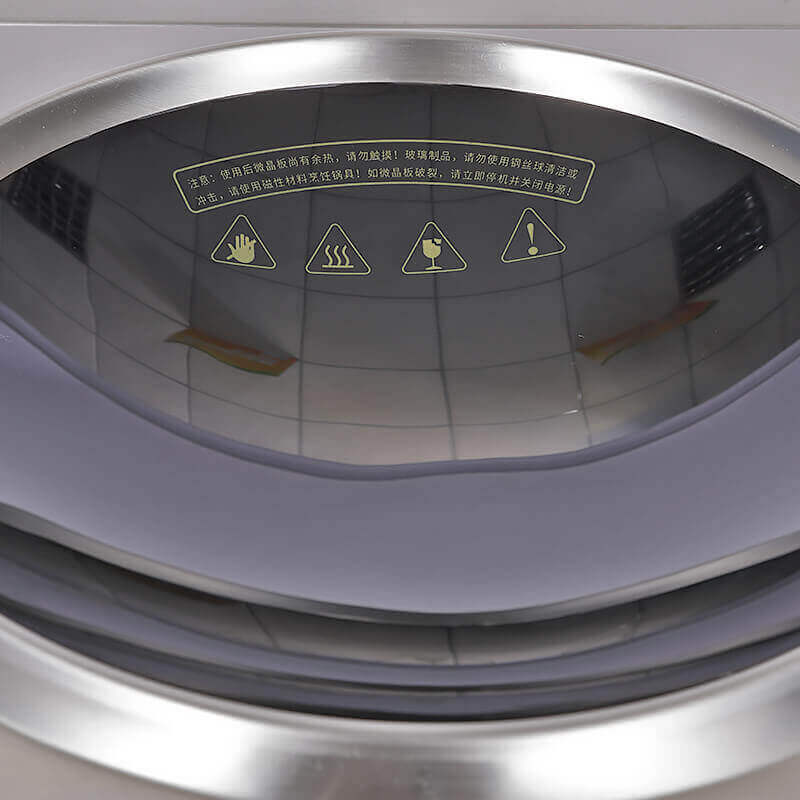The Glass Wok for Commercial Countertop Induction Cooker