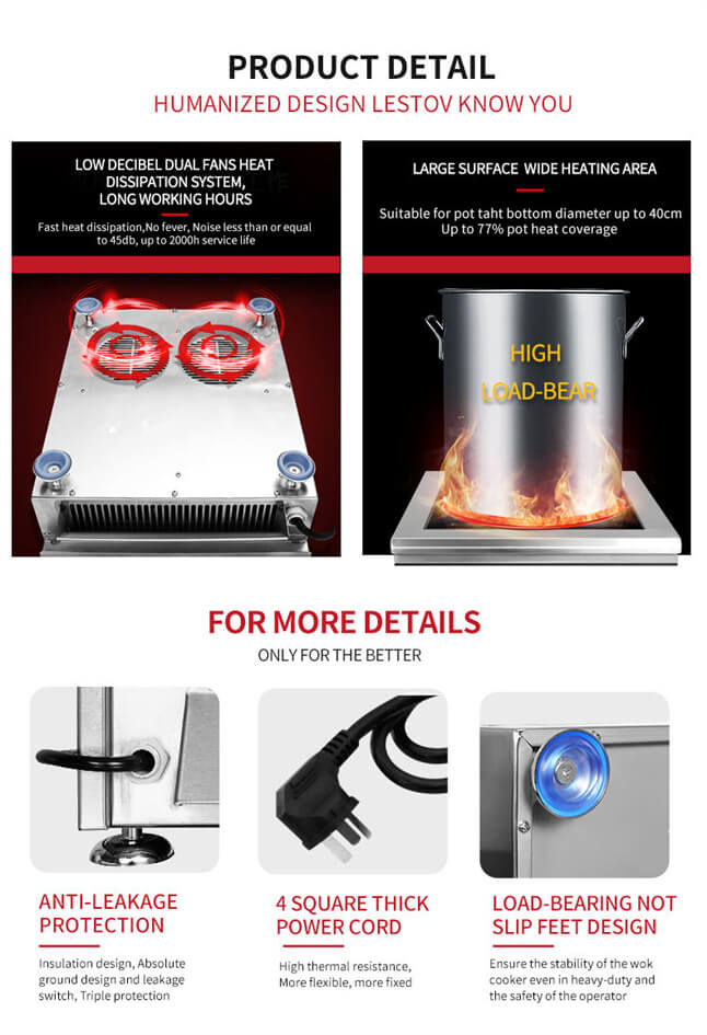 The Details of Commercial Countertop Induction Cooktop