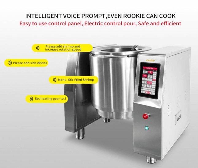 Automatic Stir Fry Cooker  Robot Cooking Machine - Lestov