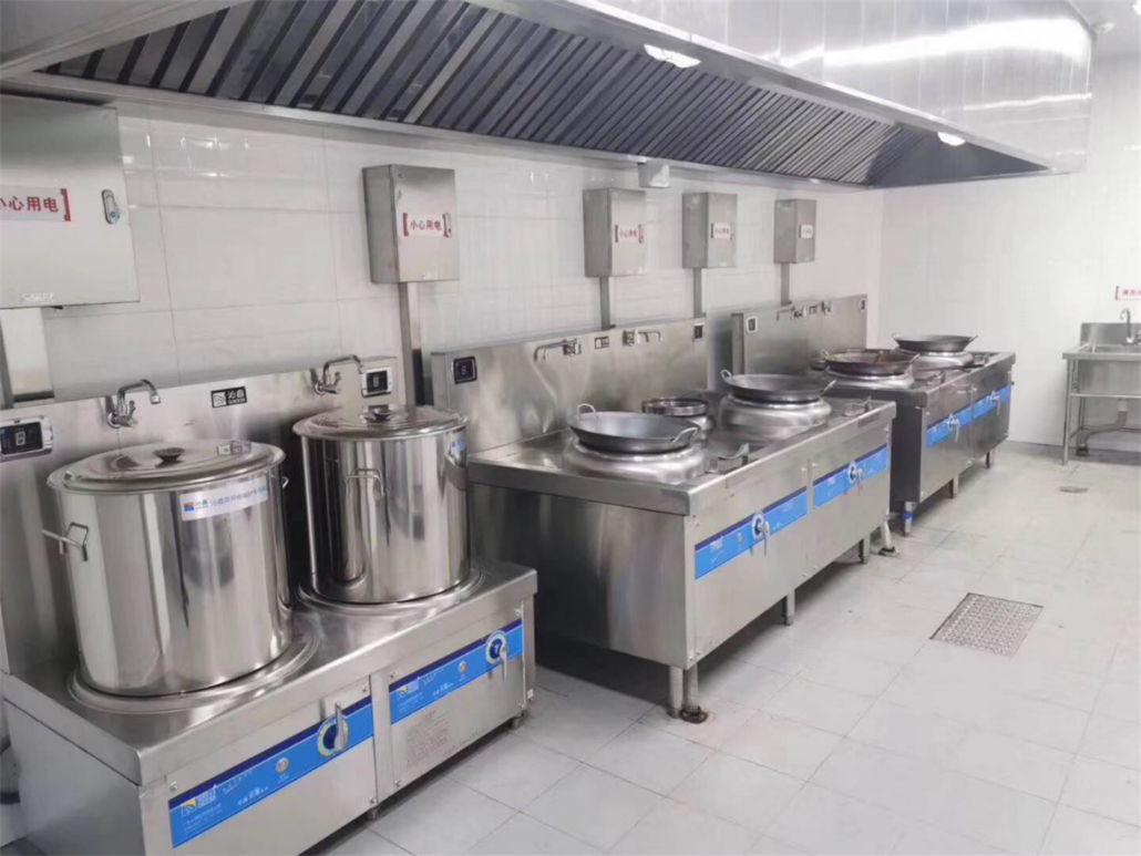 bố trí bếp từ đơn lõm liền