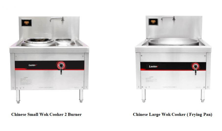 commercial induction small wok cooker VS commercial induction large wok cooker