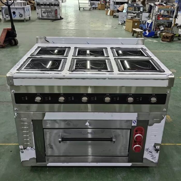 6 Burners Freestanding Commercial Induction Cooktop with Baking Oven LT-B290VI-JL