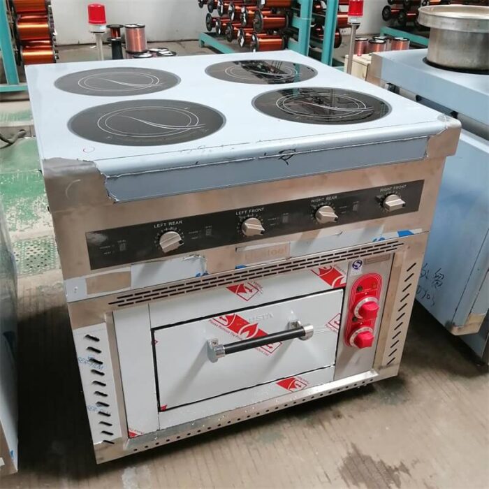 Freestanding 4 Burners Commercial Induction Cooktop with Oven LT-B300IV+JL 2