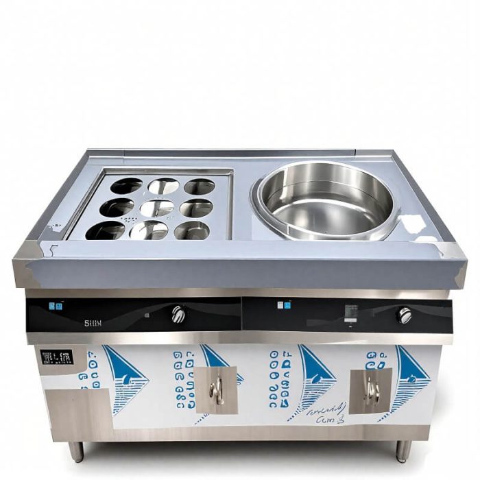9 Holes Commercial Induction Pasta Cooker with Soup Boiler LT-ZMIX+BTL-E115
