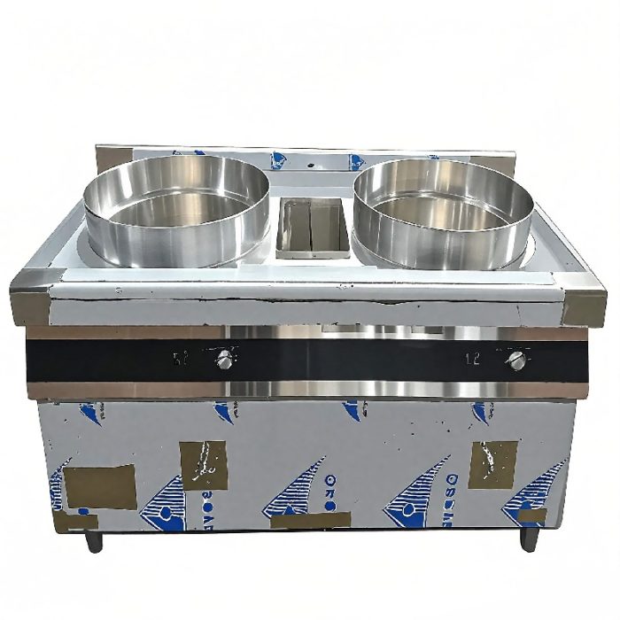Lestov double burners commercial induction soup cooker with dumpling cooking zone