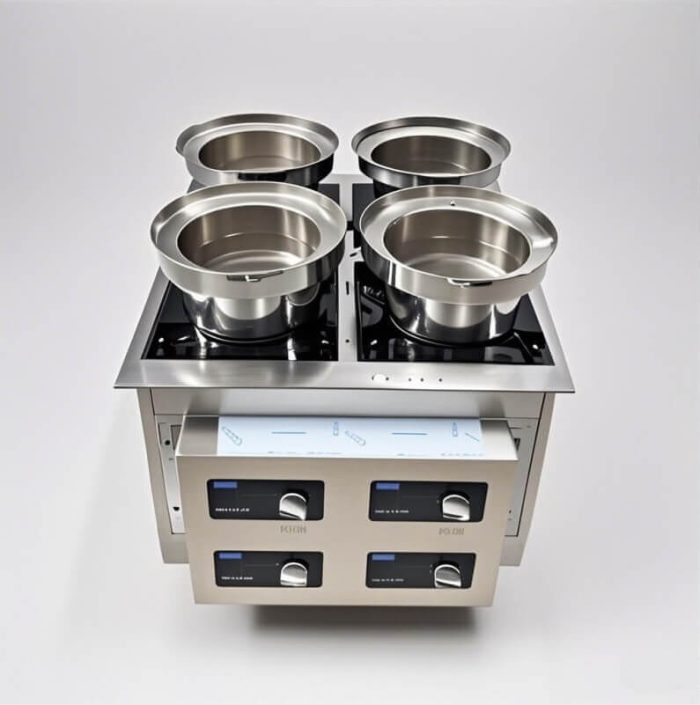 Single Burner Commercial Induction Wok Station with Hob LT-X400+B300-E108