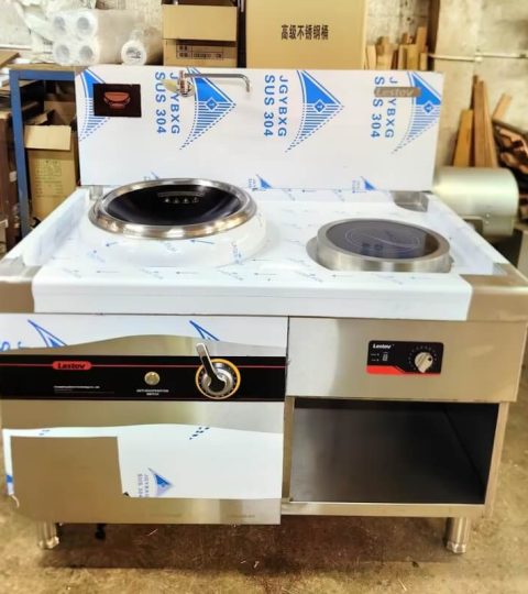 Single Burner Commercial Induction Wok Station With Hob LT-X400+B300-E108