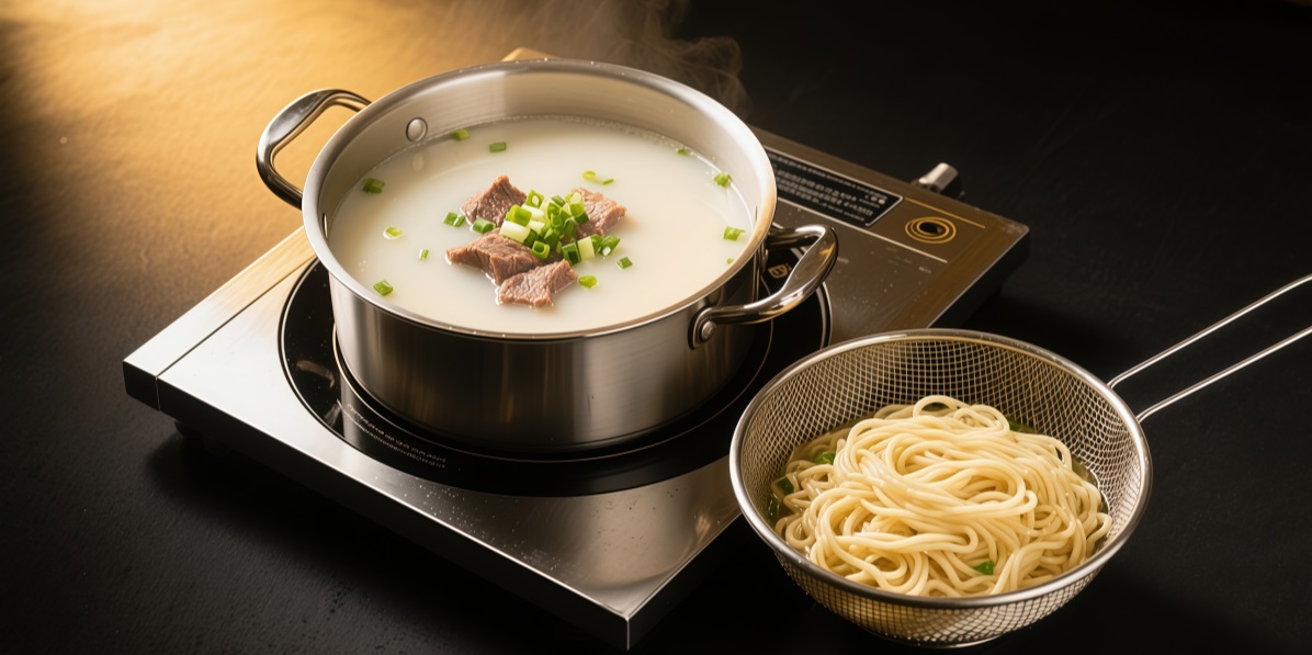 Lestov commercial induction soup cooker manufacturer