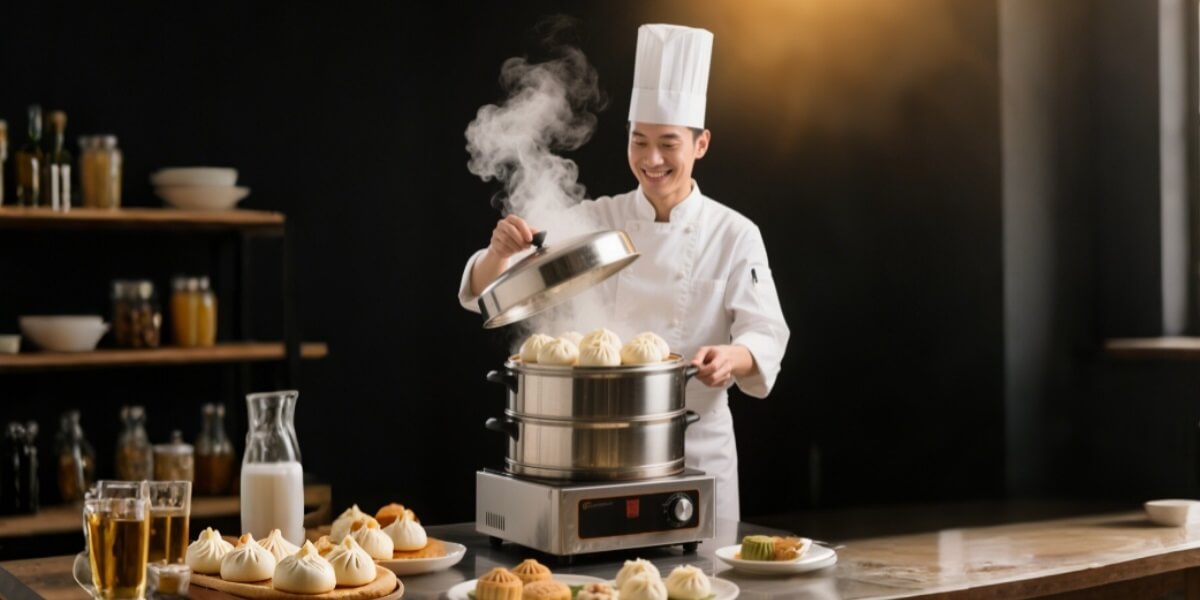 Lestov commercial induction steam cooker manufacturer